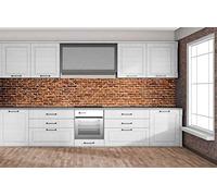 DIMEX LINE Paraschizzi Auto-Adesiva per la Cucina Vecchio Mattone 350 x 60 cm | Resistente all’Acqua | QUALITA‘ Premium