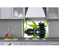 DIMEX Pannello posteriore della cucina composito Zen Pietre 80 x 60 cm | Paraspruzzi cucina per lavello | Qualità premium vetro acrilico - Plexiglass spessore 5 mm - Made in EU | Include colla
