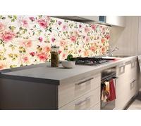 Dimex Pellicola autoadesiva per la parete della cucina con piccole rose 180 x 60 cm | Pellicola decorativa - Paraschizzi per la cucina | Prodotto nell'UE