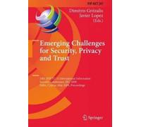 Dimitris Gritzalis J Emerging Challenges for Security, Privac (Copertina rigida)