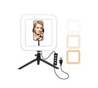 Dimmable Ring Light 11-inch LED Beauty Photography Fill Light 2 Piece Set with Foldable Tripod Stand Cellphone Holder for Camera Phone Live Streaming Self-Portrait Selfie Video Studio Shooting