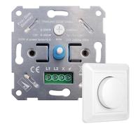 Dimmer a LED, interruttore dimmer, 220 - 240 V, 250 W, dimmer girevole da incasso, per lampade a LED da 5 - 200 W, IP40, dimmer universale per lampade LED dimmerabili, lampadina a incandescenza e