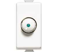 Dimmer a manopola BTicino Matix per carichi resistivi 1 modulo 60W bianco