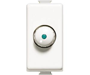 Dimmer a manopola BTicino Matix per carichi resistivi 1 modulo 60W bianco