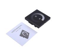 Dimmer a pannello tattile a colore unico, interruttore a muro per striscia di luci a LED, CC 12 V - 24 V, canale singolo, luminosità regolabile con basso consumo energetico (Nera)