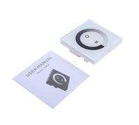 Dimmer a pannello tattile monocolore per interruttore a parete, controller per strisce di LED a corrente continua 12 V-24 V, canale singolo con regolazione della luminosità a 10 (Bianca)
