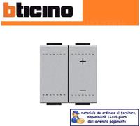 DIMMER A PULSANTE RESISTIVO INDUTTIVO BTICINO LIVING TECH NT4408N GRIGIO