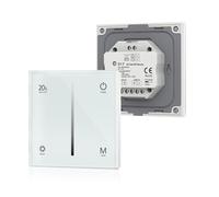 Dimmer a tiristore AC con pannello touch in vetro da 86 pollici, modalità dissolvenza in entrata e in uscita, adatto for AC 110 V 220 V 230 V(Triac Dimmer White)