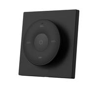 Dimmer con telecomando mini interruttore rotativo montato a parete alimentato a batteria 2.4G for striscia luminosa LED monocromatica CCT(Black,K2)