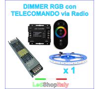 DIMMER Controller Varialuce RGB 12V/24V 18A Telecomando radio - alta potenza [EEK: A]