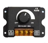 Dimmer digitale LED 12V 24V 30A per strisce monocolore con funzione di memoria e corpo in lega di alluminio dissipatore di calore