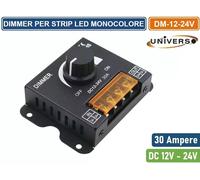 DIMMER INTERRUTTORE PER STRIP LED CON MANOPOLA MONOCOLORE STRISCIA DC12/24V 720W