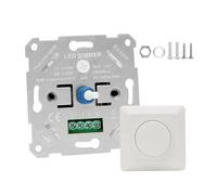 Dimmer LED 230 V, interruttore dimmer con manopola girevole, dimmer universale per lampade LED dimmerabili 5-200 W, interruttore della luce da incasso, dimmerabile, colore bianco