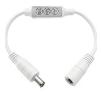Dimmer LED a 3 pulsanti e controller flash per strisce monocolore, scatola di controllo manuale compatta con connettore CC per luminosità regolabile