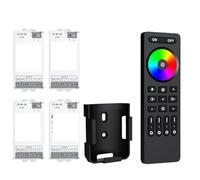 Dimmer LED da 2,4 GHz Kit controller LED PWM DC5-24V Telecomando RF a 4 zone for striscia LED 2835 5050 FCOB DIM CCT RGB RGBW RGBCCT(Black Remote,RGBCCT 4PCS KIT)