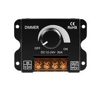 Dimmer led DC 12V-24V PWM 30A dimmer controller LED Light Strip dimmer Manopola di comando dell'interruttore regolazione della luminosità Adatto per strisce luminose a LED