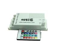 Dimmer LED for controller musicale con striscia luminosa RGB con telecomando a infrarossi a 24 tasti DC12-24V