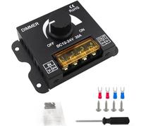 Dimmer LED Striscia 12V 24V 30A Alluminio Dimmer LED Striscia | Scocca in lega di alluminio, robusta, dissipazione per calore ottimale, anti-, lunga durata