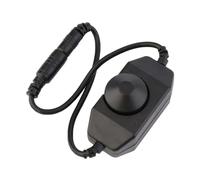 Dimmer LED USB con manopola, interruttore di regolazione della luminosità a nastro DC 12V, connettore for ventola luce(A black)