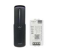 Dimmer LED WiFi Single Colour 12 V/24 V - Smart Home Controller con app Tuya/Smart Life, commutazione auto Bluetooth, potenza 15 A, 2 × V+/V, telecomando touch RF 2,4 G con supporto magnetico