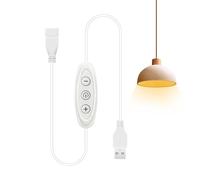 Dimmer Luce - Controller di Luminosità Lampada a 3 Pulsanti - Controllo Dimmer USB 8 Livelli - Per La Maggior Parte Degli Apparecchi, Casa, Riunioni Di Famiglia, Studio, Guardare Film, Soggiorno, Came