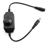 Dimmer per Barra un LED, Interruttore Dimmer DC 12V-24V 6A, Adatto per Barra un LED, Luce un Corda LED 3528, 5050, 5630 (Nero)