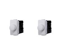 Dimmer regolatore a manopola compatibile Bticino Matix per carichi resistivi 100W-1000W ON/OFF colore bianco