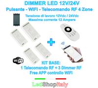 DIMMER Varialuce Regolatore WiFi Pulsante Telecomando 1-4 Zone Alexa Google [EEK: A]