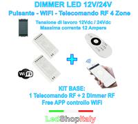 DIMMER Varialuce Regolatore WiFi Pulsante Telecomando 1-4 Zone Alexa Google [EEK: A]