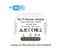 (Dimmer WiFi a 1 canale) Modulo interruttore WiFi Moes Smart Zigbee con dimmer per tende, telecomando con app