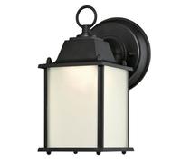 Dimmerabile LED Lampada Da Parete Giardino Veranda Lanterna Nero Vetro Opale [EEK: E]