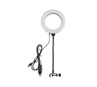 Dimmerabile LED Ring Light 26cm Metallo per Live Streaming (16CM) | Dimensioni compatte da 16 cm, tre colori per le temperature, braccio in metallo robusto, posizionamento flessibile