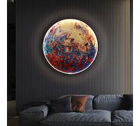 Dimmerabile Moon Wall Sconce Lampada da Parete a LED Lampada da Parete murale in Terra Nera Illuminazione a Parete per Interni Plafoniera per Soggiorno Camera da Letto Corridoio del caffè