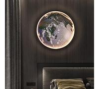 Dimmerabile Moon Wall Sconce Lampada da Parete a LED Lampada da Parete murale in Terra Nera Illuminazione a Parete per Interni Plafoniera per Soggiorno Camera da Letto Corridoio del caffè