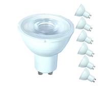 dimmerabile MR16 LED riflettore lampadina GU10 Base AC 220V 3000K bianco caldo 90% risparmio energetico 6.5 Watt 500lm (equivalente a 50 Watt) 38 gradi Spot Light Flood Bulb UL List 3000k Gu10 6 Pack