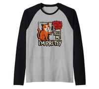 Dimmi Che Sono Abbastanza Selvaggio Gatto Bootleg Meme Umorismo Maglia con Maniche Raglan