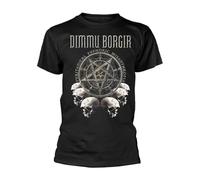 Dimmu Borgir Puritanical Euphoric Misanthropia Skulls Uomo T-Shirt Nero L 100% Cotone Regular