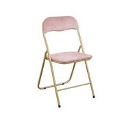 DIMO 1 Pezzo Sedia da Arredo Pieghevole in Velluto Cynthia Rosa