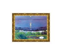 DìMò ART Quadro su tela con Cornice Oro Classica Edvard Munch Seascape misura 110x85 cm