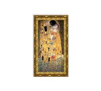 DìMò ART Quadro su tela con cornice oro classica Gustav Klimt The Kiss misura 80x45 cm