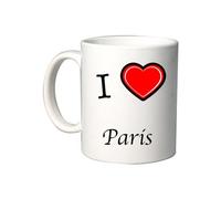 DìMò ART Tazza Personalizzata Mug I Love Heart Paris Mug Gift i Love Parigi