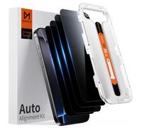 DIMONCOAT Confezione da 4 pellicole protettive per la privacy per iPhone, kit di calibrazione auto, in vetro temperato resistente, protezione 10x in qualità militare