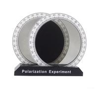 Dimostratore di polarizzatore ottico per esperimenti di fisica degli studenti con diametro di polarizzazione 160 mm e base 250 mm, bianco e nero (bianco e nero)