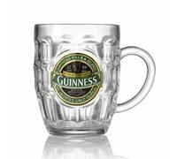 Dimpled Glass Tankard With St. James Gate Label Guinness Ireland Collection
