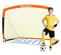 Dimples Excel Porta Da Calcio Rete Per Giardino All'aperto Allenamento Di Calcio per Gli Amanti Del Calcio (5'x3.6'- Arancione Nero)