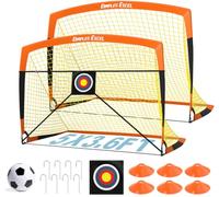 Dimples Excel Rete da calcio per bambini per cortile, 2,7 x 1,5 m, 1,2 x 1,9 m, 1,2 x 0,9 m, 0,9 x 7,6 m