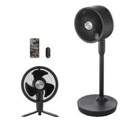 Dimplex DUOCOOL Smart Ventilatore Senza Fili 2-in-1, Ventilatore a Piantana e da Tavolo, Batteria 45h, 5 Velocità + Turbo, Portata 20m, Silenzioso (36dB), App, Google Home, Alexa, Telecomando, Nero