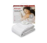 Dimplex DXUBDB - Coperta riscaldata lavabile in lavatrice, con extra calore per i piedi, per letto matrimoniale, colore: bianco