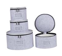 DimyFew 4 pezzi contenitori per la conservazione della Cina, contenitori per stoviglie, scatole per trasloco per bicchieri