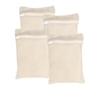 DimyFew 4 Sacchetti in Rete per Bucato in Tessuto con Cerniera, Pratici Sacchetti per Il Lavaggio, per La Calza Della Befana, S